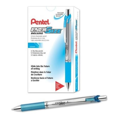 Portaminas 0.5mm Pentel Energize Sky Blue Accents X12