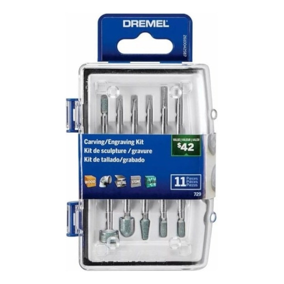 Set Acces Kit Minitorno Dremel 11 Pzs Grabado Tallado