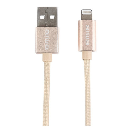 Cable iPhone Usb Lightning Aiwa 1.5mt Dorado