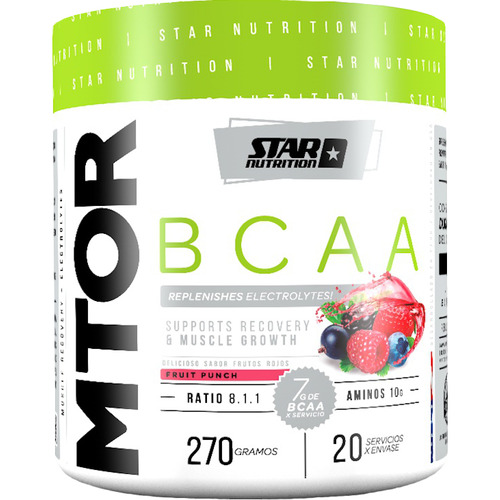 Mtor Bcaa 270 Gr Formula Mejorada Star Nutrition Sabor Fruit Punch
