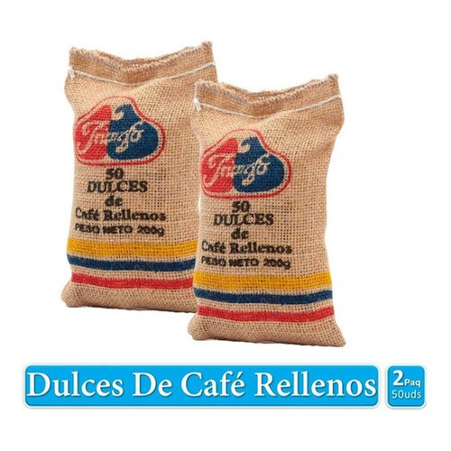 Dulces Rellenos Con Sabor A Café 2 Bolsitas X50 Uds 200grs