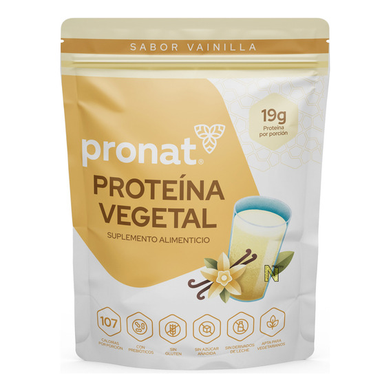 Proteina Vegetal (vainilla 400 G) Pronat Sabor Vainilla