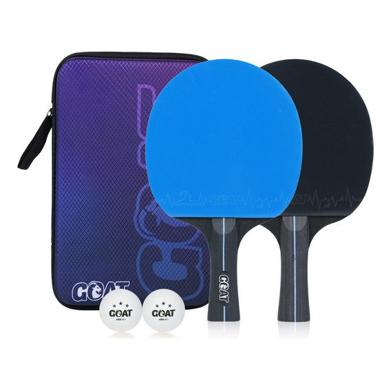 Pack X2 Paletas De Ping Pong + 2 Pelotas + Estuche