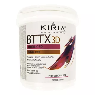 Botox Alisante Kiria Kit 2 3d Free 1000g Profissional