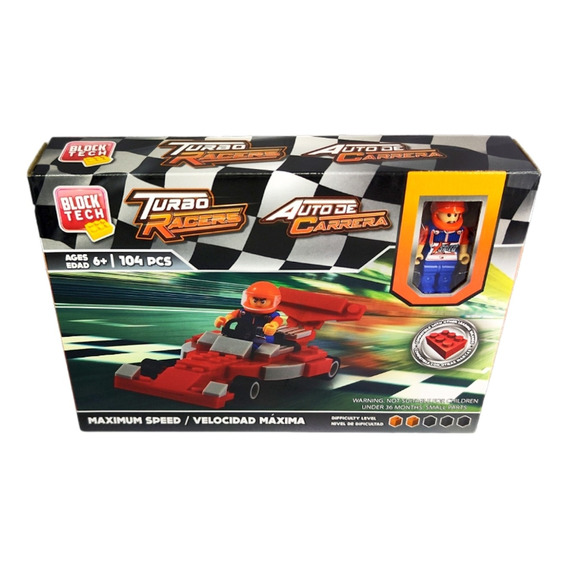 Juguete Auto Karting Bloques Armables Puzzle 3d Con Figura