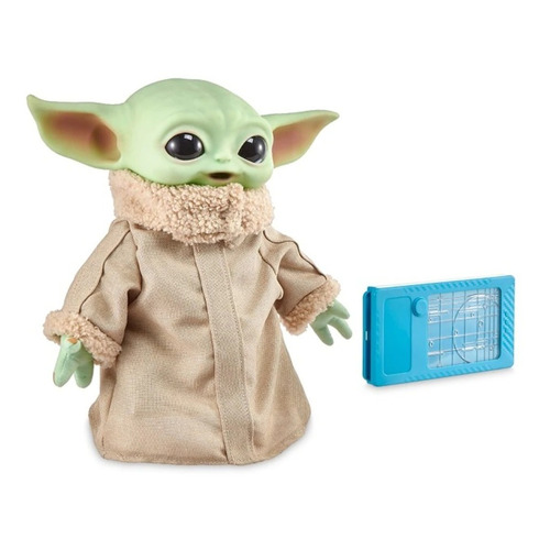 Peluche Baby Yoda The Child Con Tablet Mandalorian Star Wars Color Verde claro