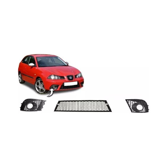 Juego De Rejillas Inferiores Seat Ibiza 2007 2008 2009 Panal