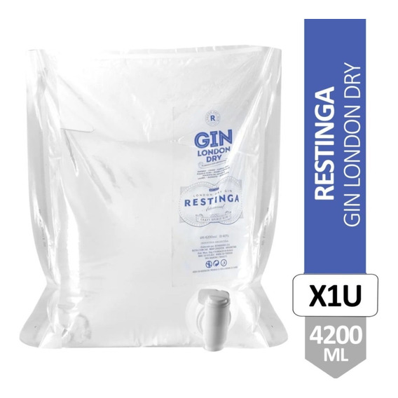 Gin Restinga London Dry Bag In Box Recarga 4200cc Gin Tonic