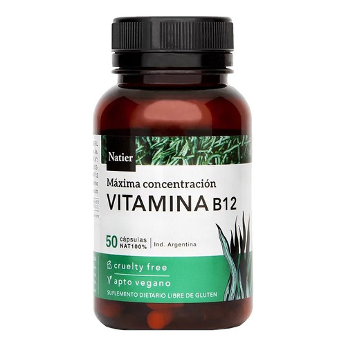 Natier Vitamina B12 X 50 Caps Sabor Neutro