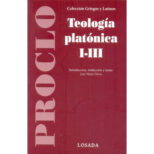 Teologia Platonica I-iii - Proclo
