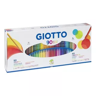 Set De Arte Giotto X90 Piezas 50 Lapices + 40 Marcadores