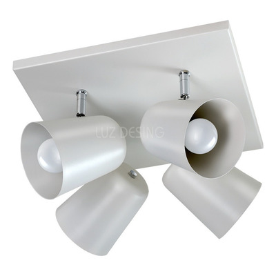 Plafon 4 Luces Baby Movil Blanco Apto Led E27 Deco Vig
