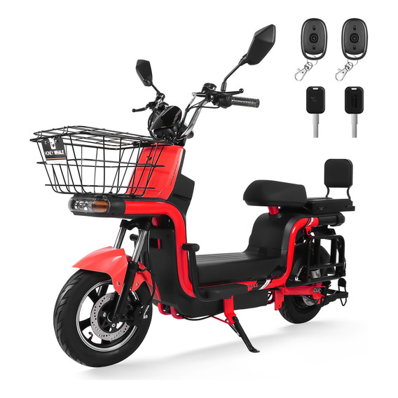 Moto Eléctrica Bicicleta Eléctrica Para Adultos 55km/h U7s Color Rojo