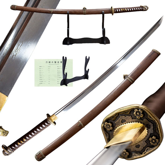 Katana Samurai Del Ejército Japonés Damasco Acero 100% Filo