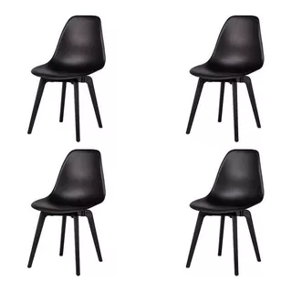 Silla Eames Para Comedor, Polipropileno Resistente, Set De 4