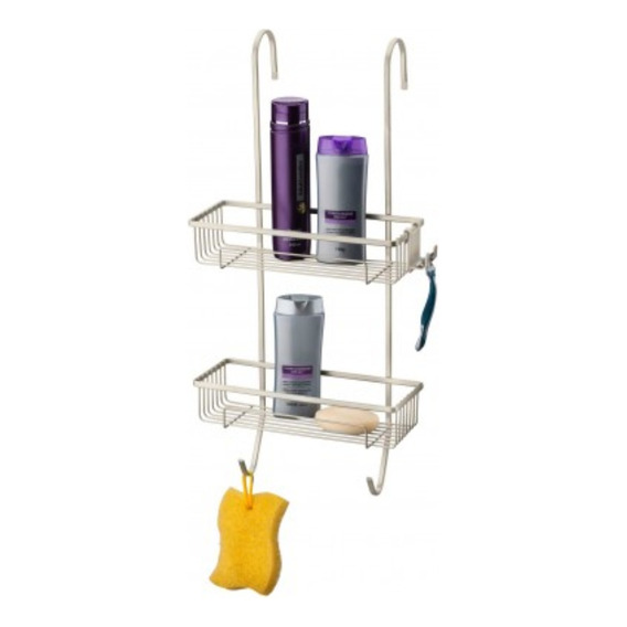 Organizador De Baño Para Box Con Ganchos -  Acero Inoxidable