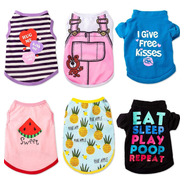 Satinior Camisas De Mascotas Impresas Para Cachorros De
