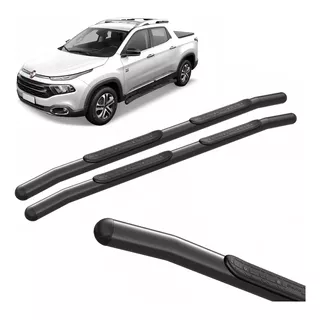 Par Estribo Preto Ranch Tubular Fiat Toro 2016 A 2022 Bepo