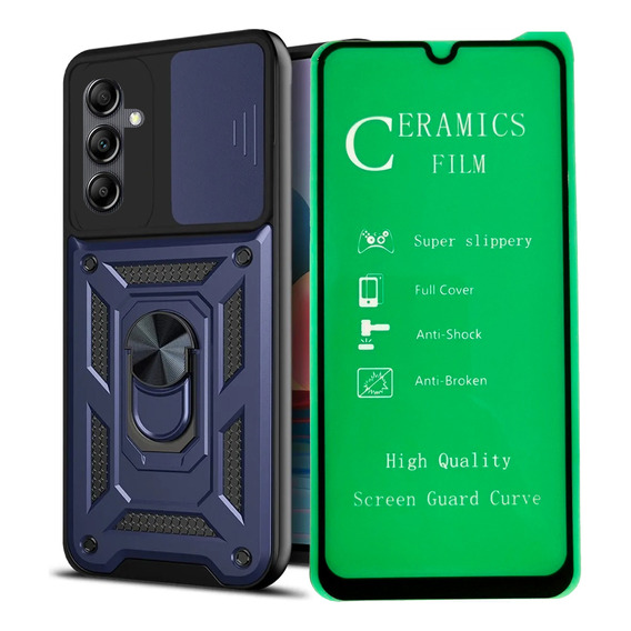 Estuche Antichoque Reforzado + Vidrio Cerámico Para Samsung