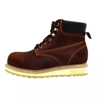 Bota Industrial A C M Con Casco De Acero Piel Flother Roble