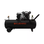 Compresor De Aire Eléctrico Kushiro K100-3 Monofásico 100l 3hp 220v Negro
