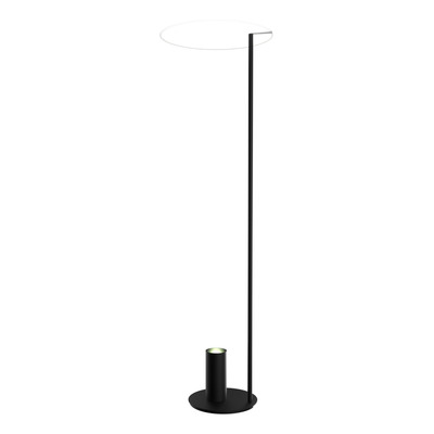 Lampara Velador Reflex De Pie Negro Difusor Led Deco Lk