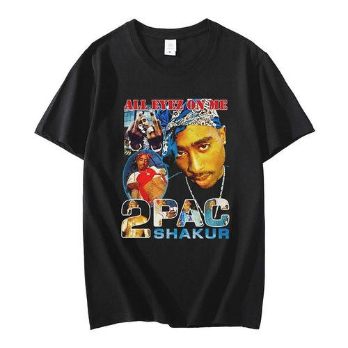 Camisetas Tupac 2pac Cartoon Para Pareja Camisas Manga Corta 