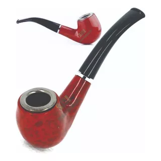 Pipa Curva Tipo Madera Tabaco Pipas Unicas Resina