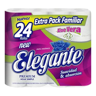 Papel Higienico Elegante 30 Metros X 24 Un Blanco Premium