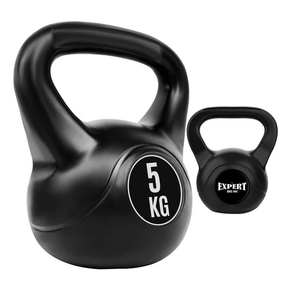 Pesas Rusas Kettlebell 5kg Mancuerna Calidad N1 Color Negro