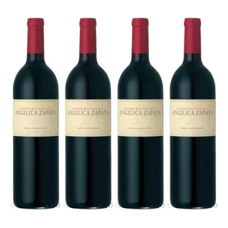 Caja Vino Angélica Zapata Cabernet Sauvignon Alta 750ml X 4 Unidades