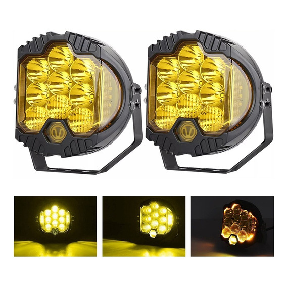 Par Faros Redondos Led Superpotente 50w Tipo Baja 5 Pulgadas