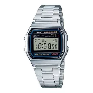 Relógio Masculino Casio Digital Esportivo A158wa-1df Prata