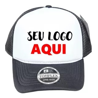 02 Bonés Personalizados Estampado Telinha Trucker Aba Curva 