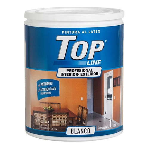 Pintura Latex Lavable Interior Exterior 1 Litro Colores Color Blanco