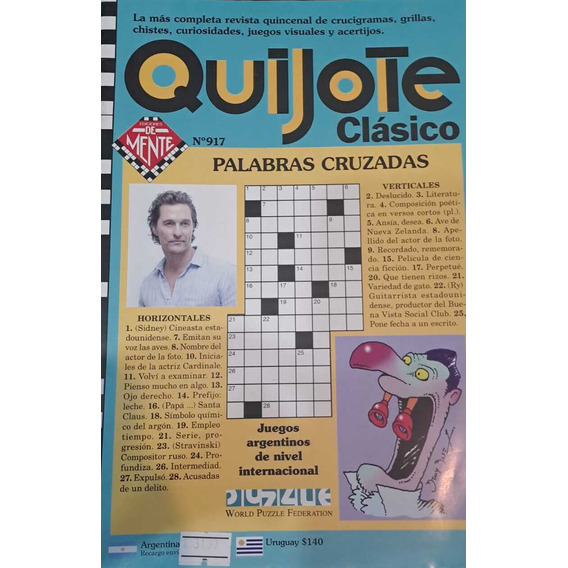 Quijote Clasico Palabras Cruzadas Nro 917