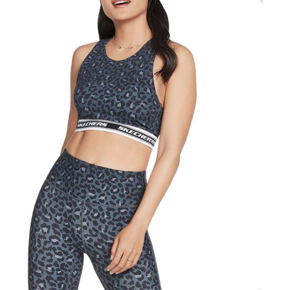 Top Skechers Midnight Leopard Azul