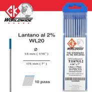 Ck Wl20 - Electrodo Tunsgteno Tig Lantano 2% | 1.6mm 1/16 