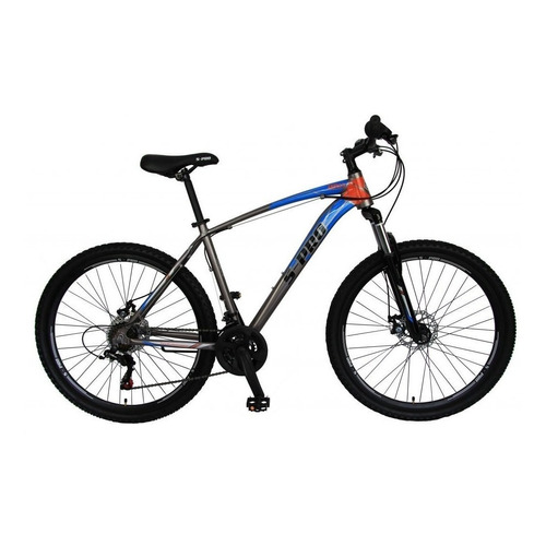 Mountain bike masculina S-Pro Zero 3  2023 R29 21v frenos de disco mecánico cambios Shimano Tourney TX50 color gris con pie de apoyo