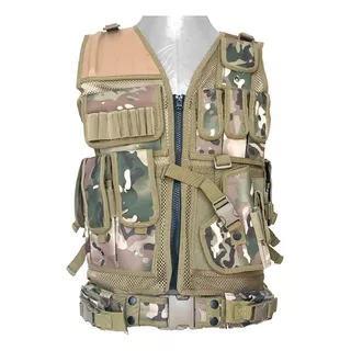 Chaleco Tactico Militar Paintball Tactica Bolsos Removibles