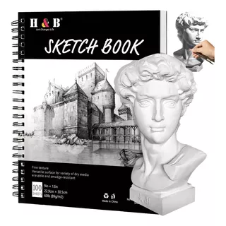 Cuaderno Dibujo, Cuaderno De Bocetos Mixto 23×30.5cm 100h