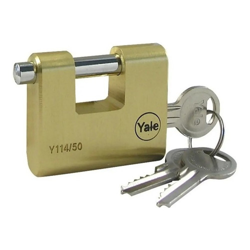 Candado Yale 11450 Persiana Cortina Inviolable 3 Llaves Color Dorado