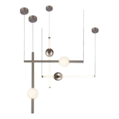 Colgante Led Instal1 Vertical Baston Acero Deco Moderno Cie