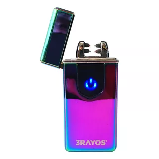 Encendedor De Plasma 3rayos Tecno Doble Arco Usb Negro