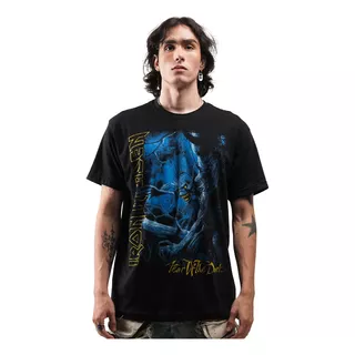 Camiseta Iron Maiden Fear Of The Dark Blue Oficlal