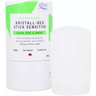 Alva Desodorante Stick Kristall Sensitive Vegano Sem Fragrância 120gr