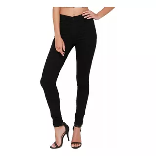 Pantalon Vestir Mujer Chupin Bengalina Elastizado Tiro Alto