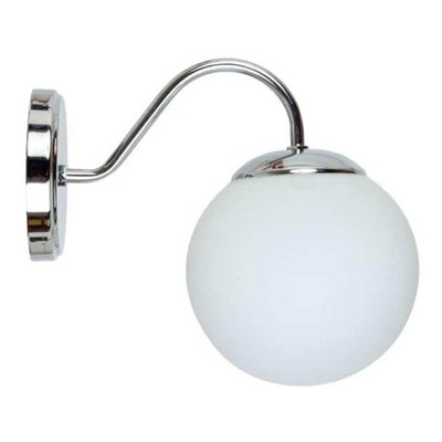 Aplique Joha Elyn 1 Luz Cromo Globo 15cm Opal Apto Led E27