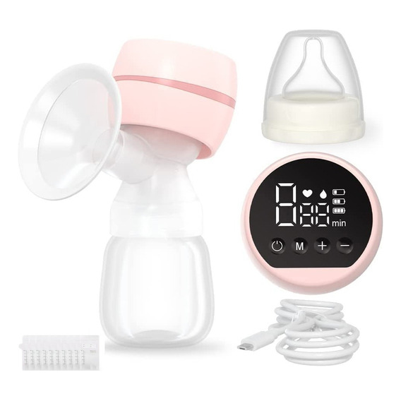 Extractor De Leche Rosa+10 Bolsas De Almacenamiento De Leche