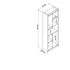 Biblioteca Muebles Web Repisa Con Puertas Color Almendra/onix 181cm X 60cm X 30cm Con 7 Estantes